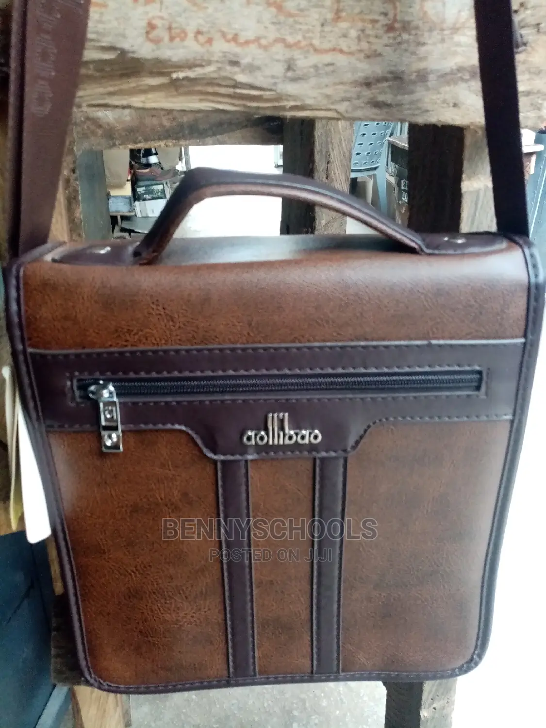 Brown Leather Side Bag and Shoulder Bag