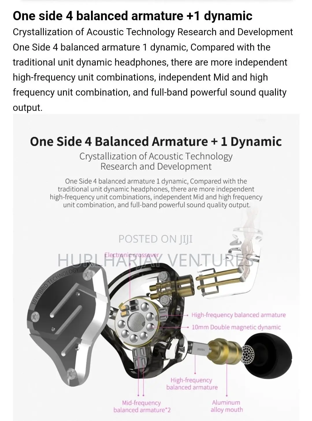 Kz Zs10 Pro in Ear Monitor Iem (10 Drivers)