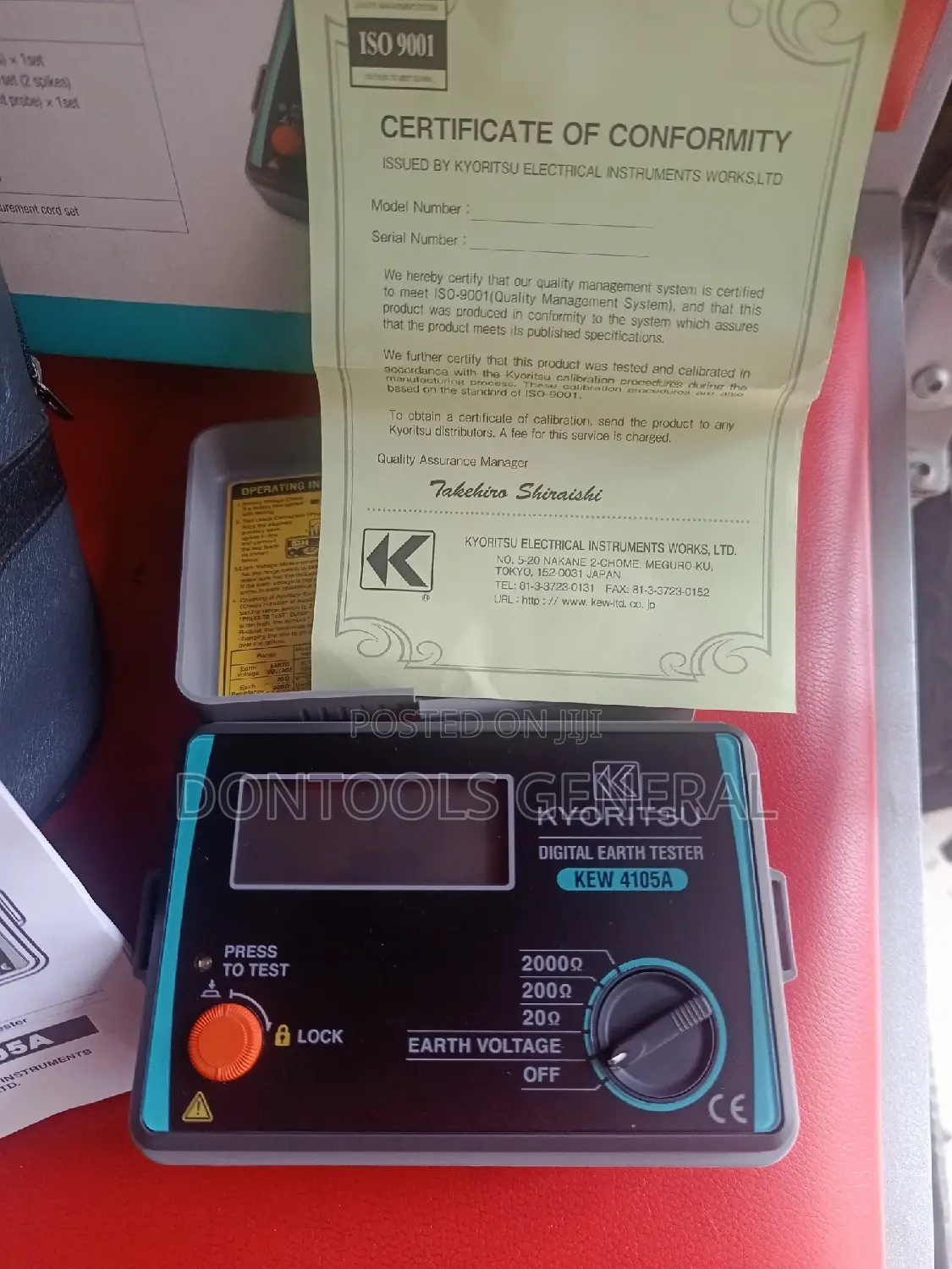 Digital Earth Tester Kyoritsu-4104akew