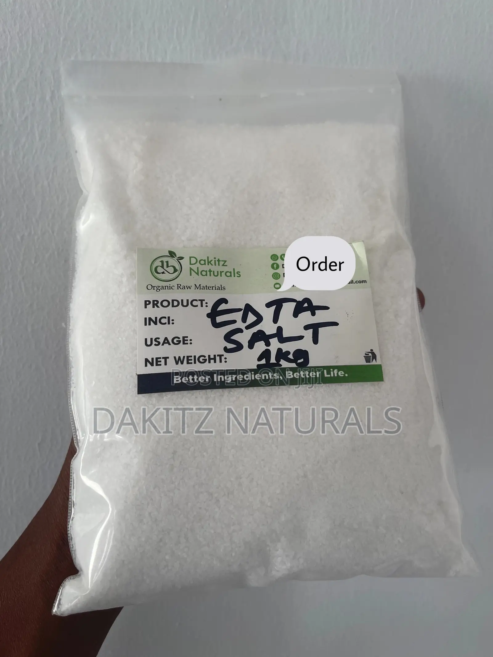 Edta Salt Ethylenediamine Tetraacetic Acid 1kg