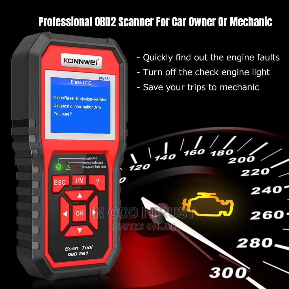 KONNWEI KW850 OBD2 Scanner Full OBDII Functions Engine