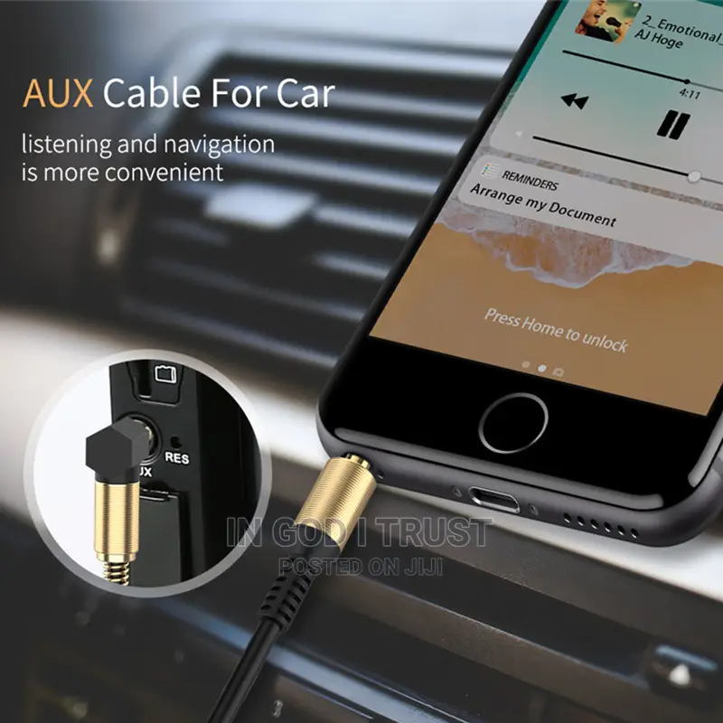 3.5mm Jack Audio Cable, Aux Cable Male To Male Speaker Line