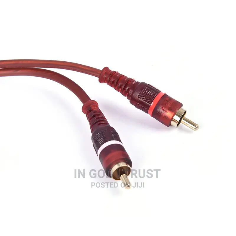 1pc 1.5M Cable, Dual RCA Male To Dual 6.35mm