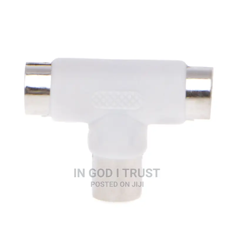 2 Way TV T Splitter Aerial