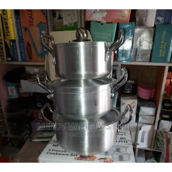 Aluminum Cooking Pot - 3 Set