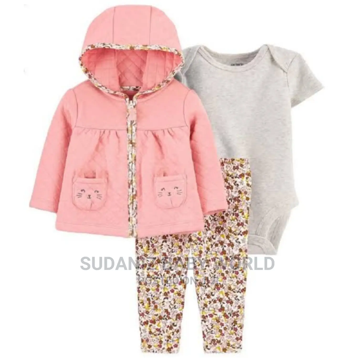 Carter's 3-Piece Quilted Little Cardigan Set