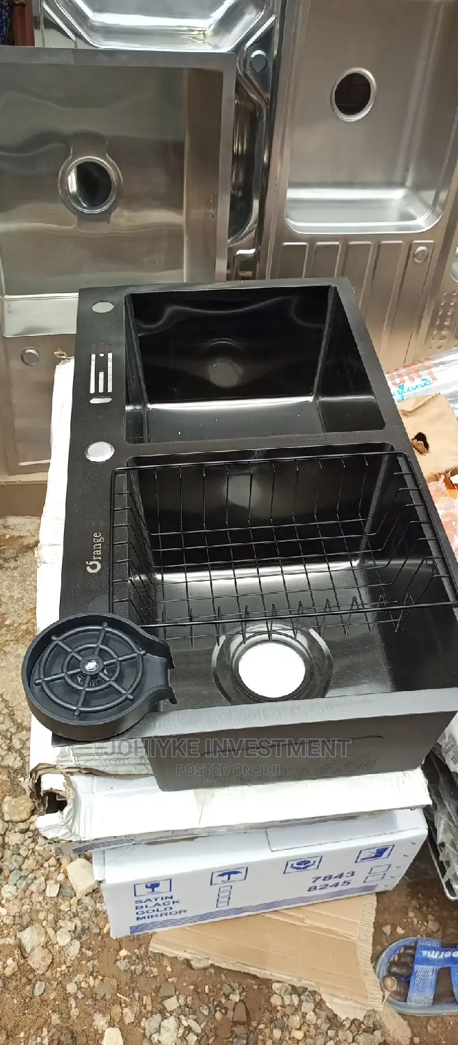 Highe Quality Orange England Black Hand Made Kitchen Sink