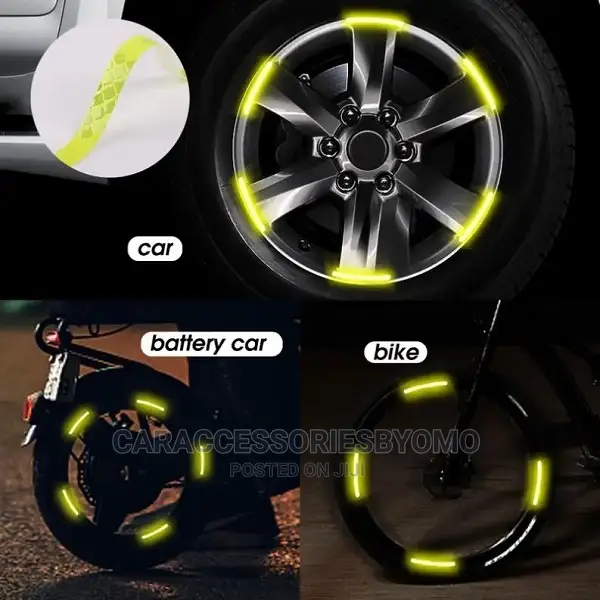 Universal Wheel Reflective Strips Stickers Night Warning