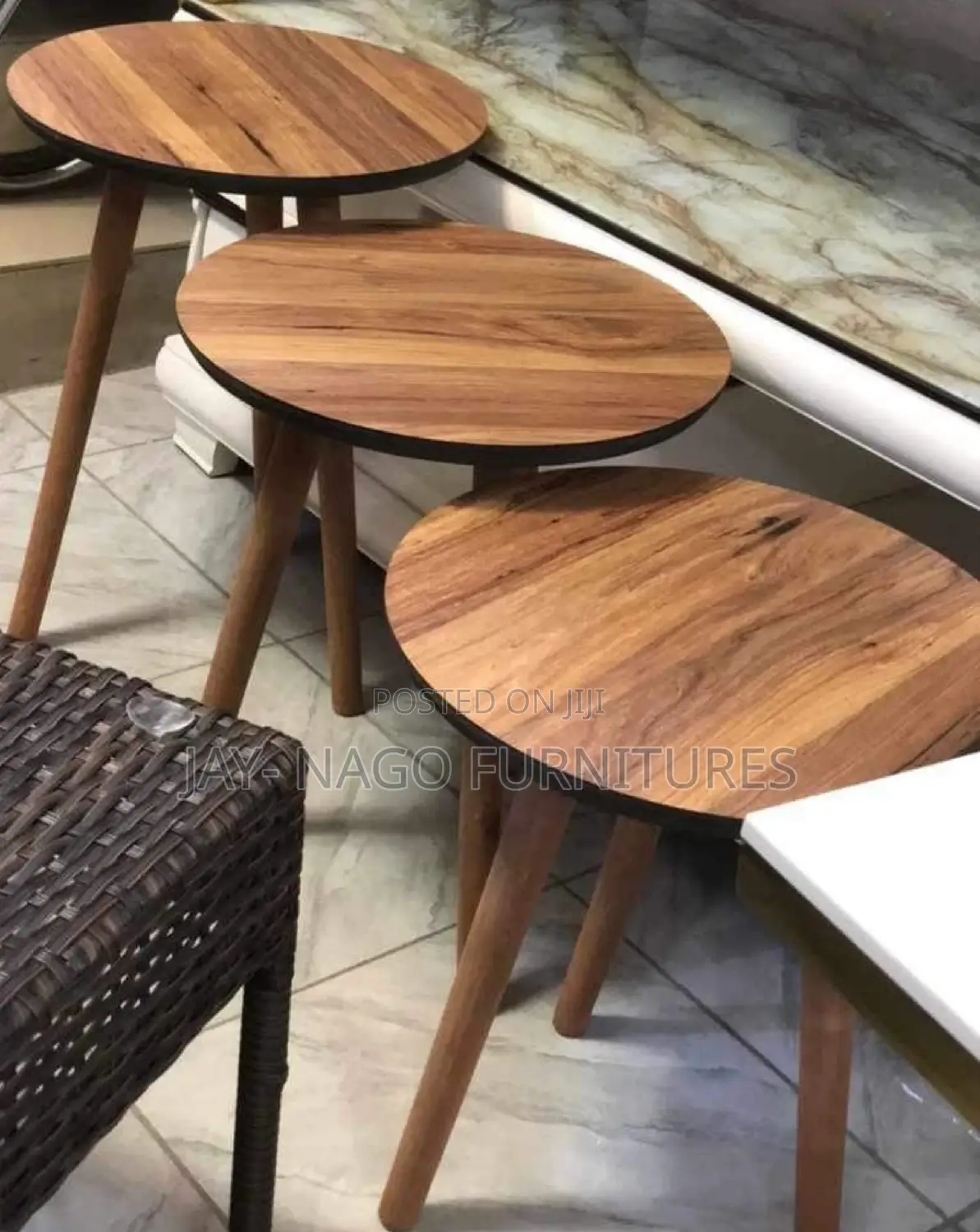 Portable Classic Wooden Sides Stools