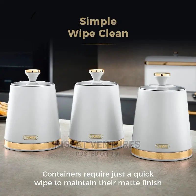 Tower Cavaletto Tea Coffee Sugar Storage Set - White