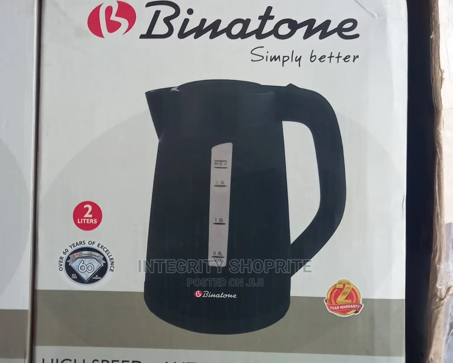 Binatone 2 Litres (Cej-2005) Electric Jug - Black