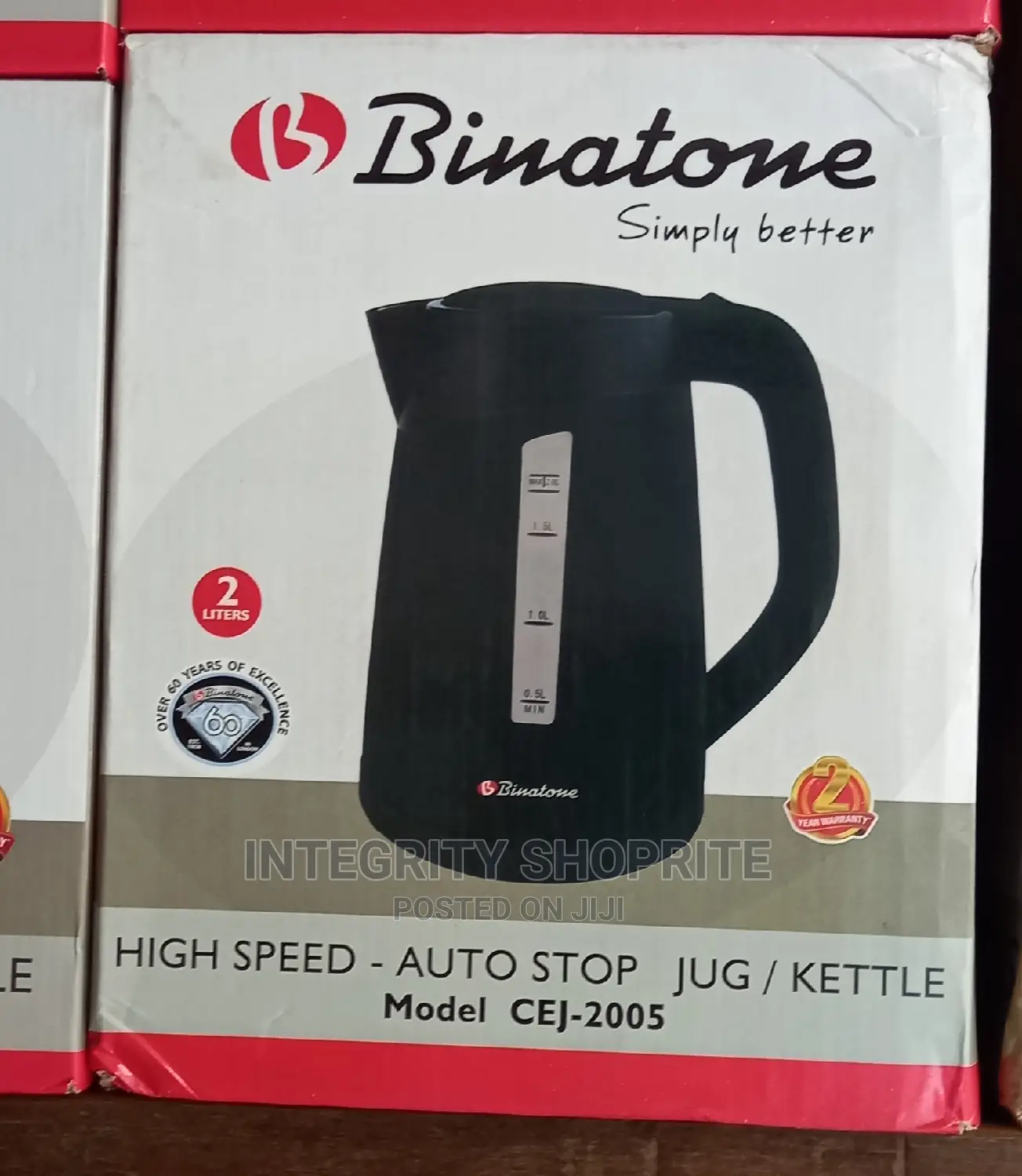 Binatone 2 Litres (Cej-2005) Electric Jug - Black