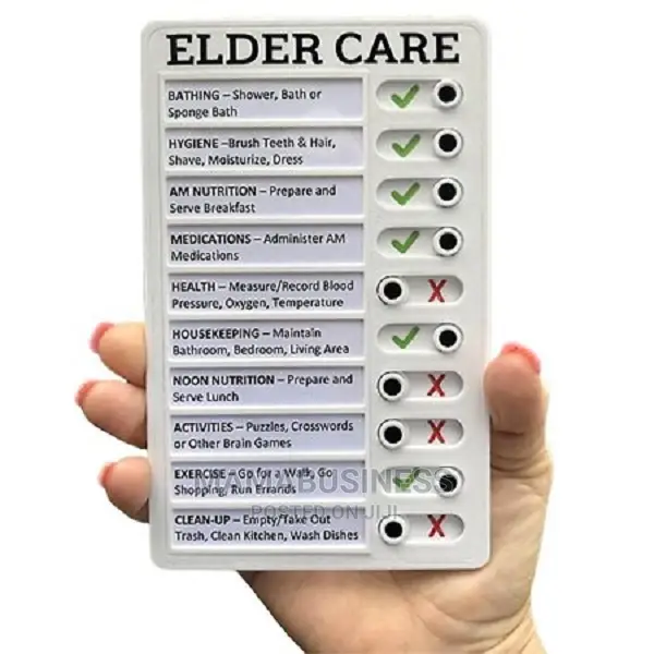 Elder Care Planner Chart Checklist Memo Board