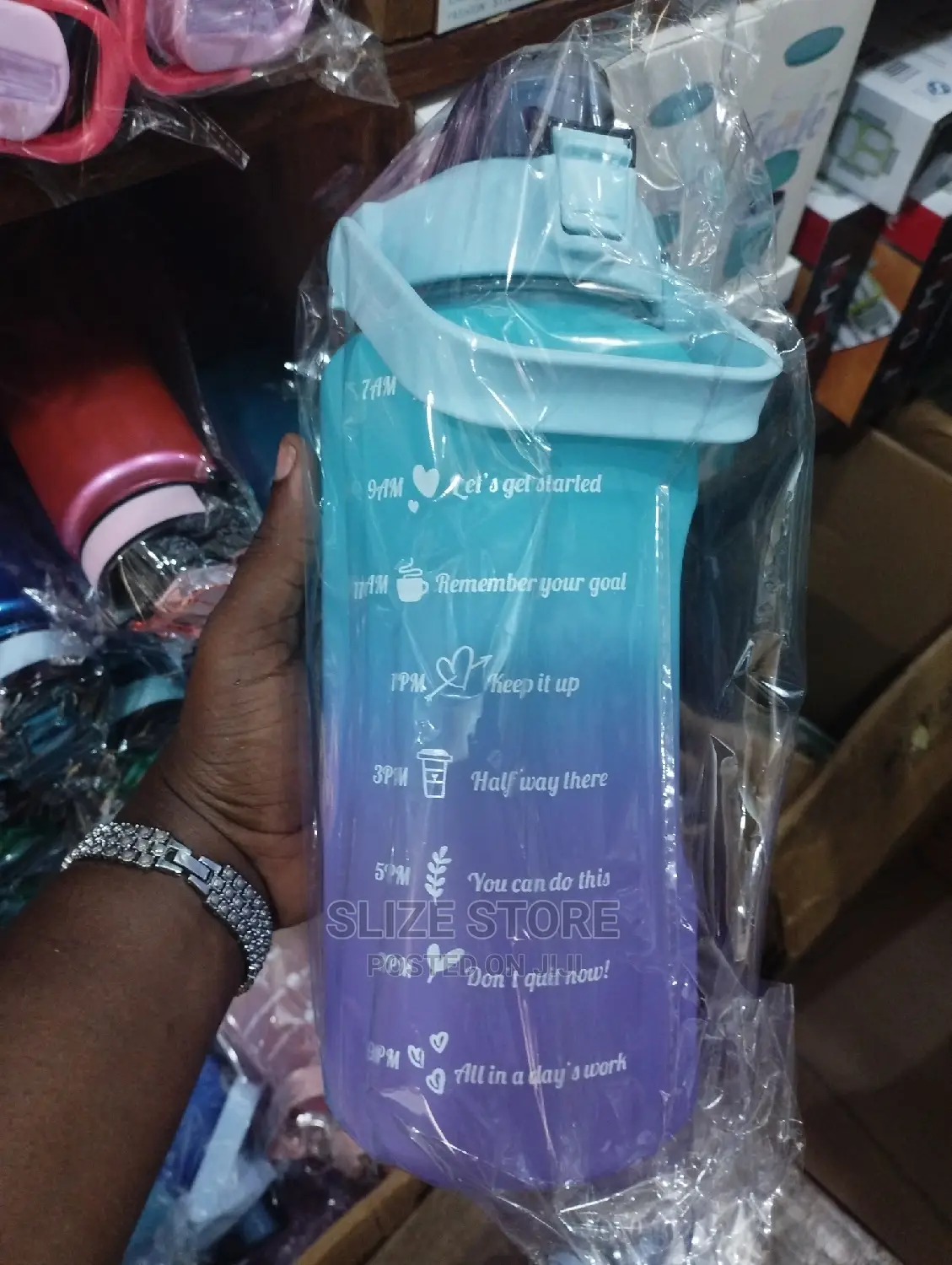 2L Water Bottle With Motivation Quotes and Time Marker