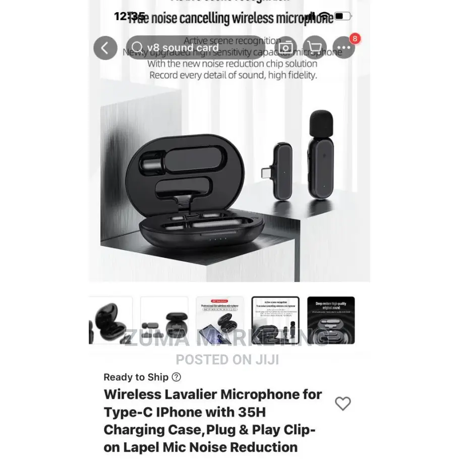 Professional Live Wireless Microphone for iPhone, Smartphone