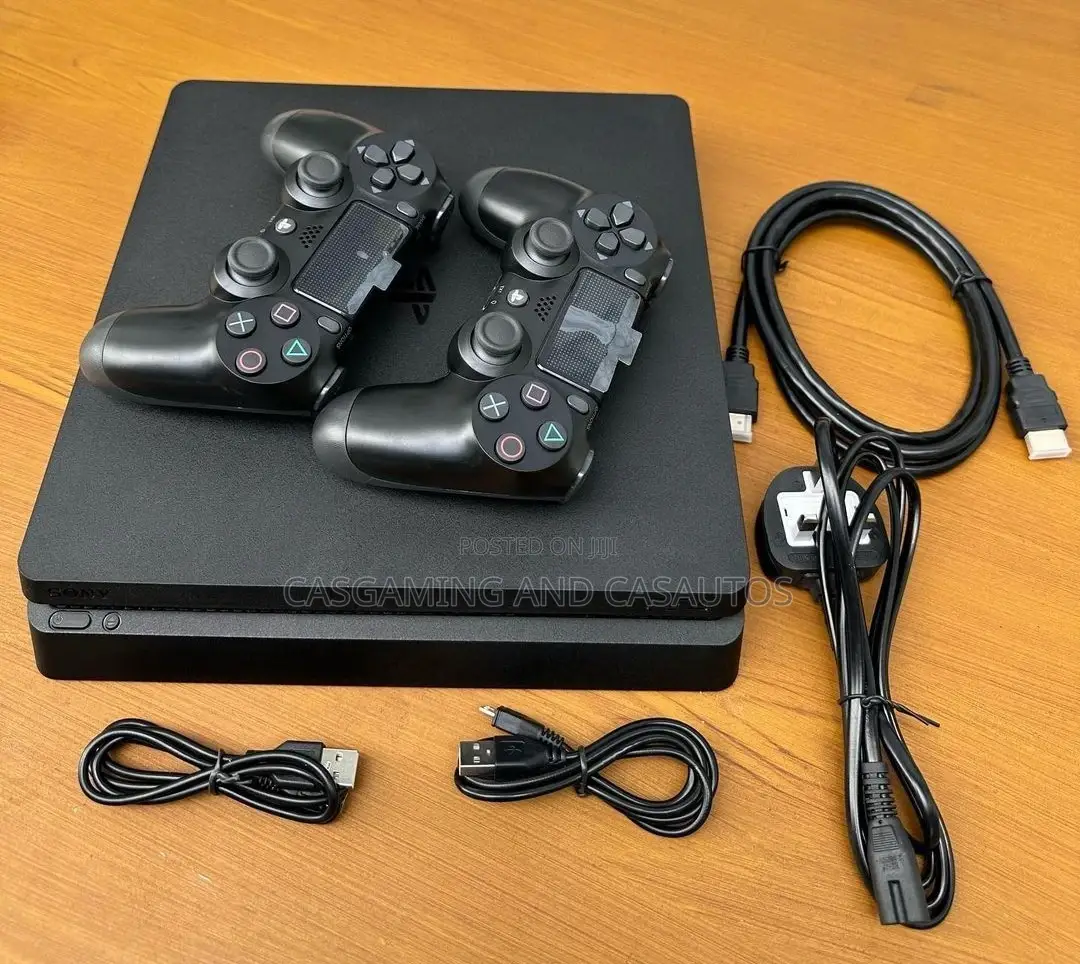 PS4 Slim Console, Installed Games, With All Accessories