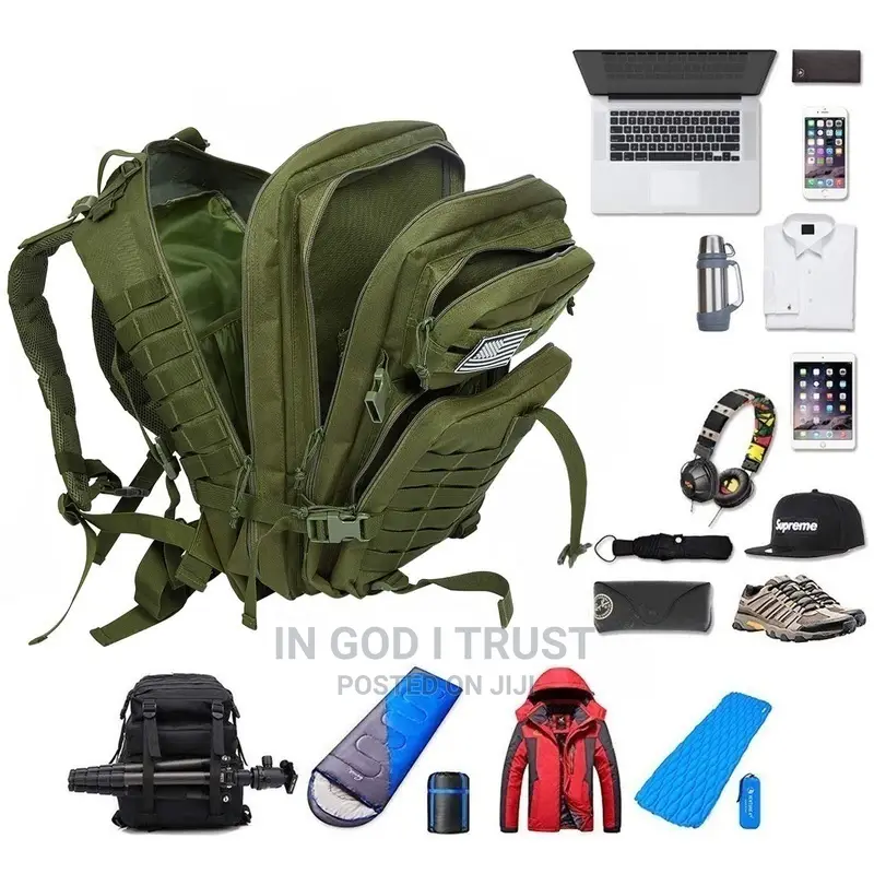 50L Waterproof Trekking Fishing Hunting Bag Backpack