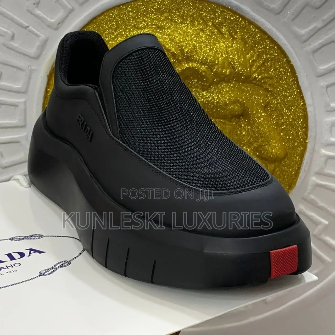 Original New Prada Milano Leather Sneakers in Two Colors