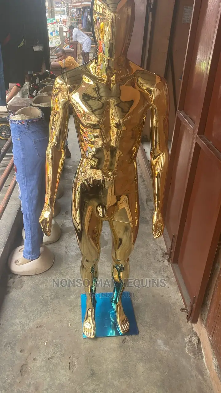 Gold Chrome Full Male Display Mannequin