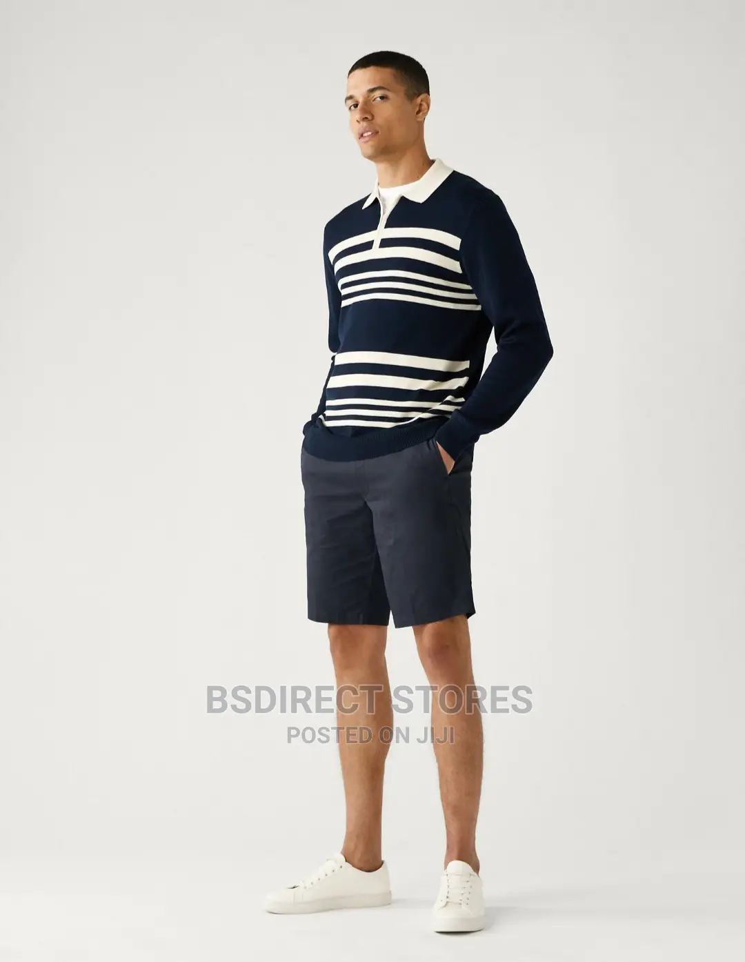 Marks and Spencer Navy 40in Super Lightweight Stretch Chino