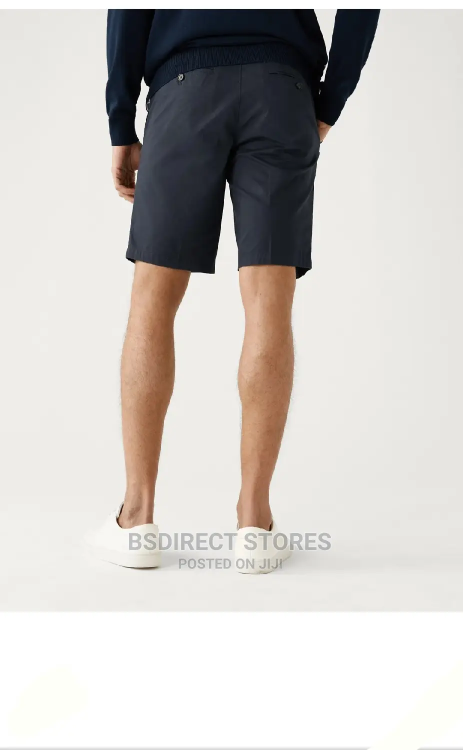 Marks and Spencer Navy Super Lightweight Stretch Chino 46in