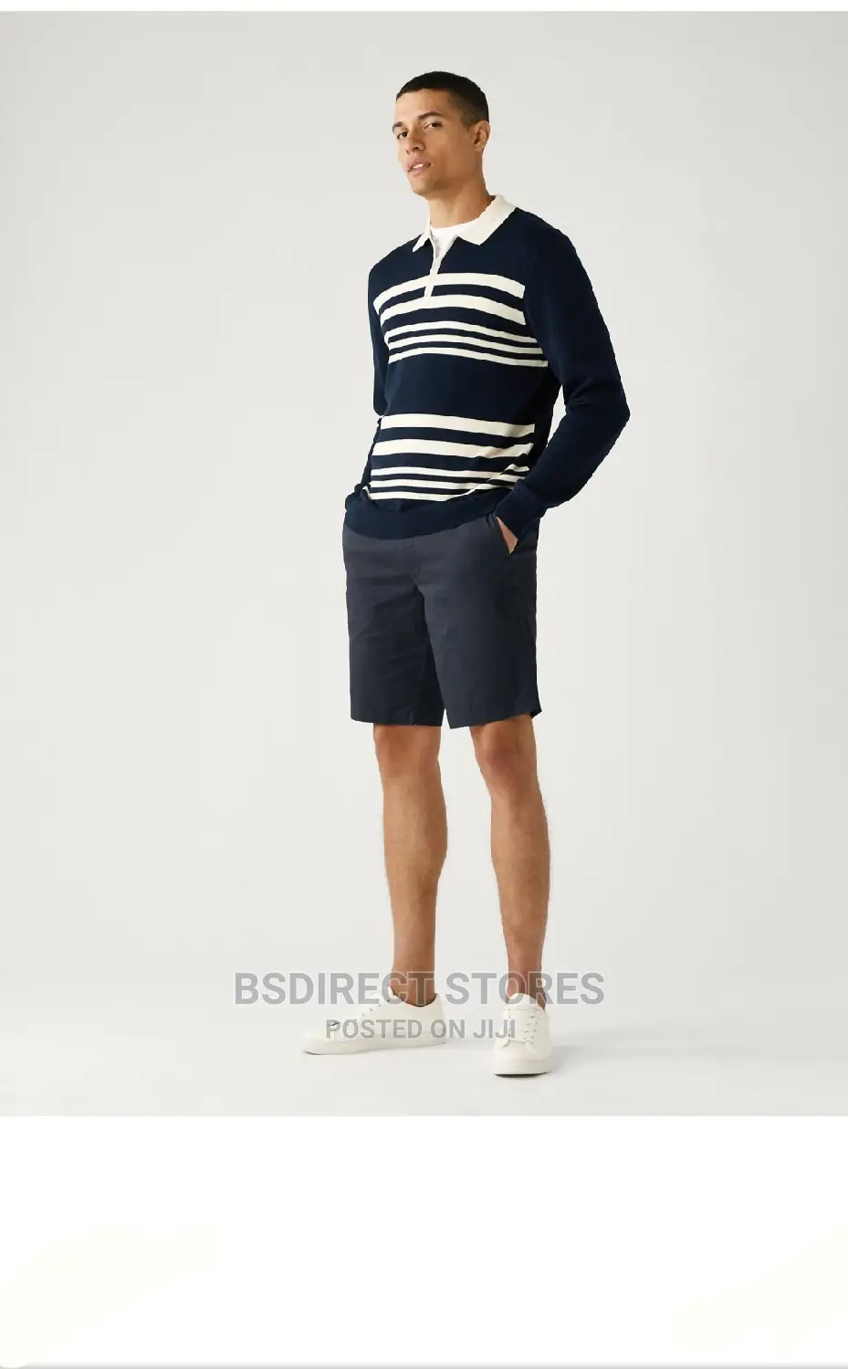 Marks and Spencer Navy Super Lightweight Stretch Chino 46in
