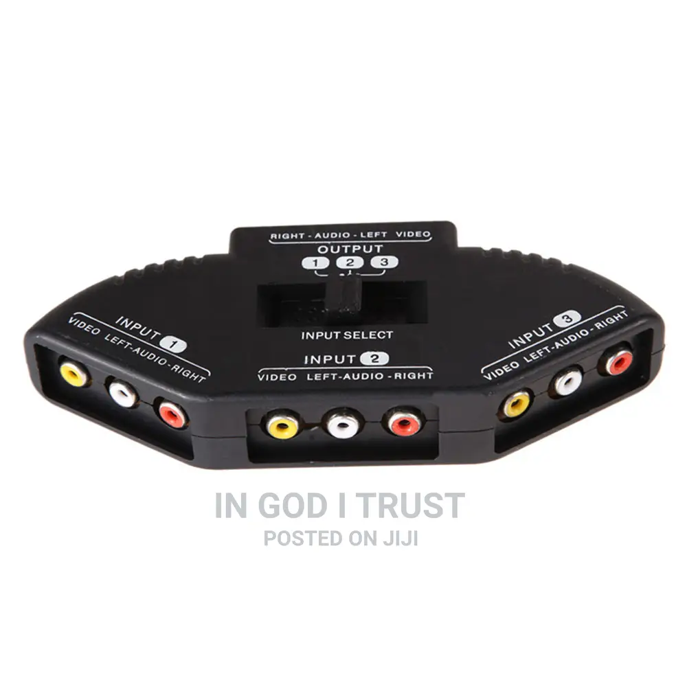 High Quality 3 Ports Black Selector Video Game Switch Cable