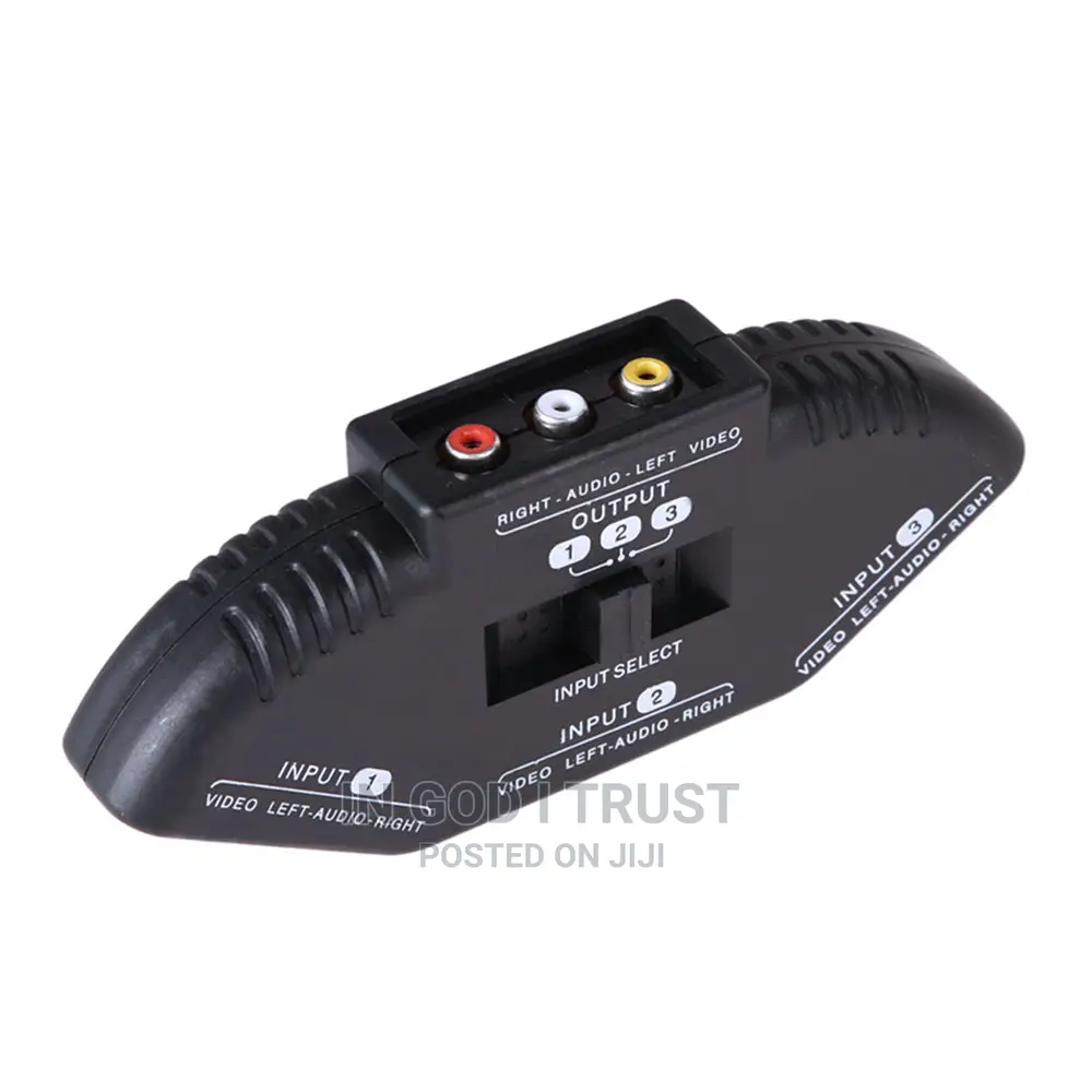 High Quality 3 Ports Black Selector Video Game Switch Cable