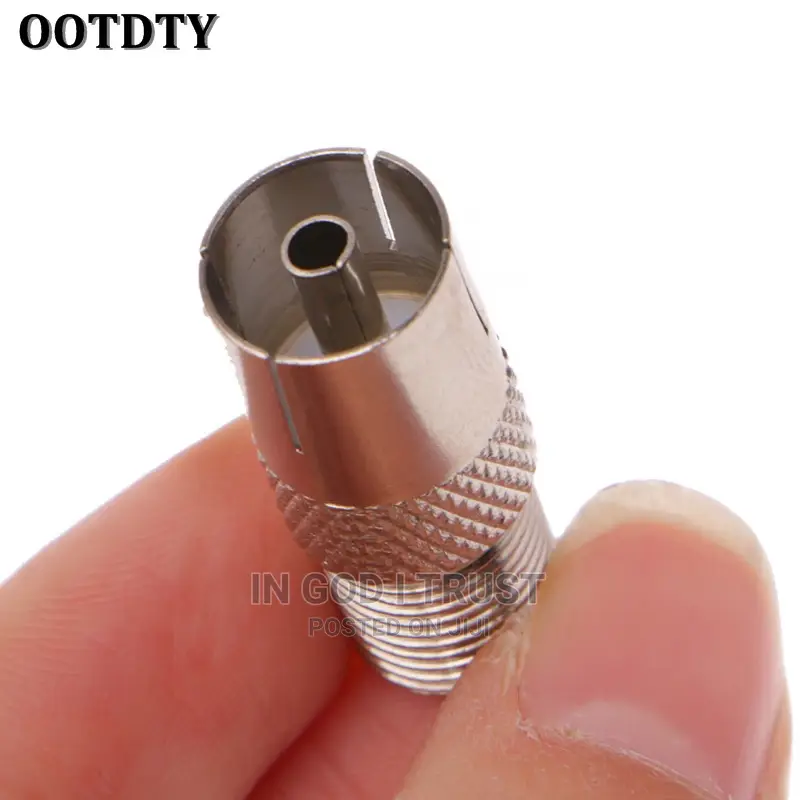 1pcs F Female Plug to PAL Female Jack Straight RF Coaxial