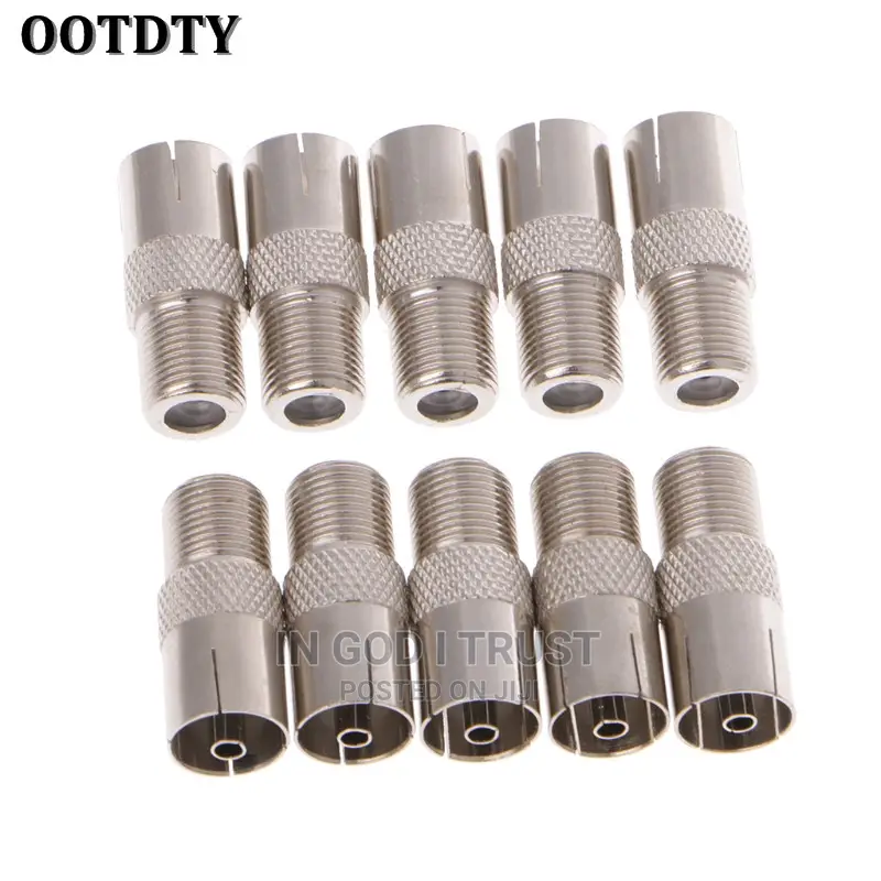 1pcs F Female Plug to PAL Female Jack Straight RF Coaxial