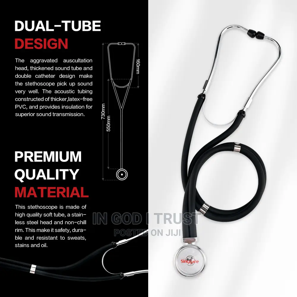 Sinocare Portable Dual Head Stethoscope