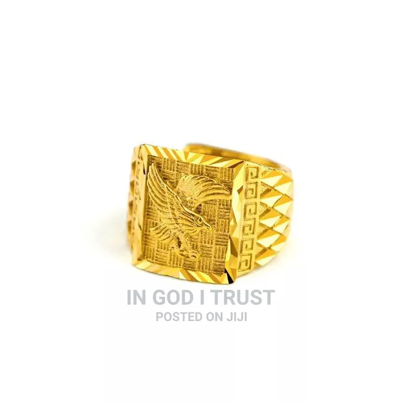 Punk Rock Eagle Men 'S Ring Luxury Gold Color Resizeable
