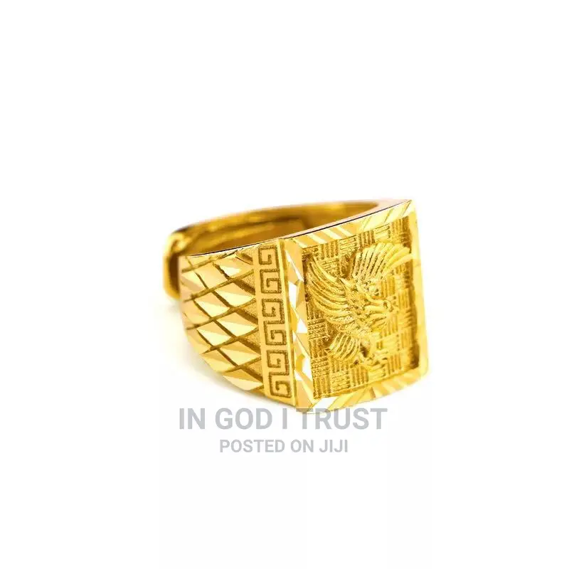 Punk Rock Eagle Men 'S Ring Luxury Gold Color Resizeable