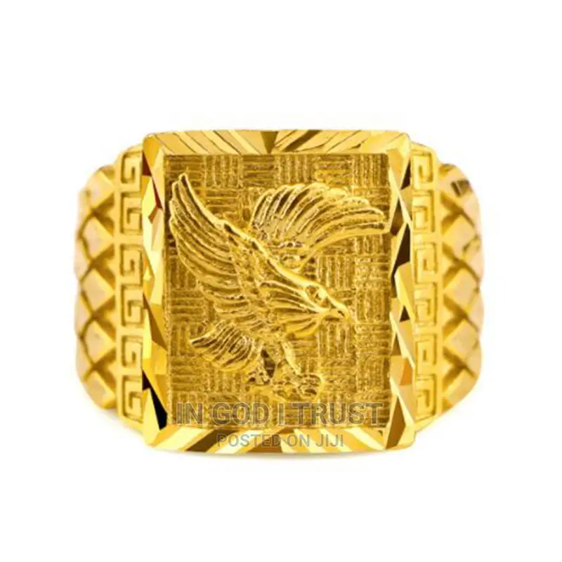 Punk Rock Eagle Men 'S Ring Luxury Gold Color Resizeable