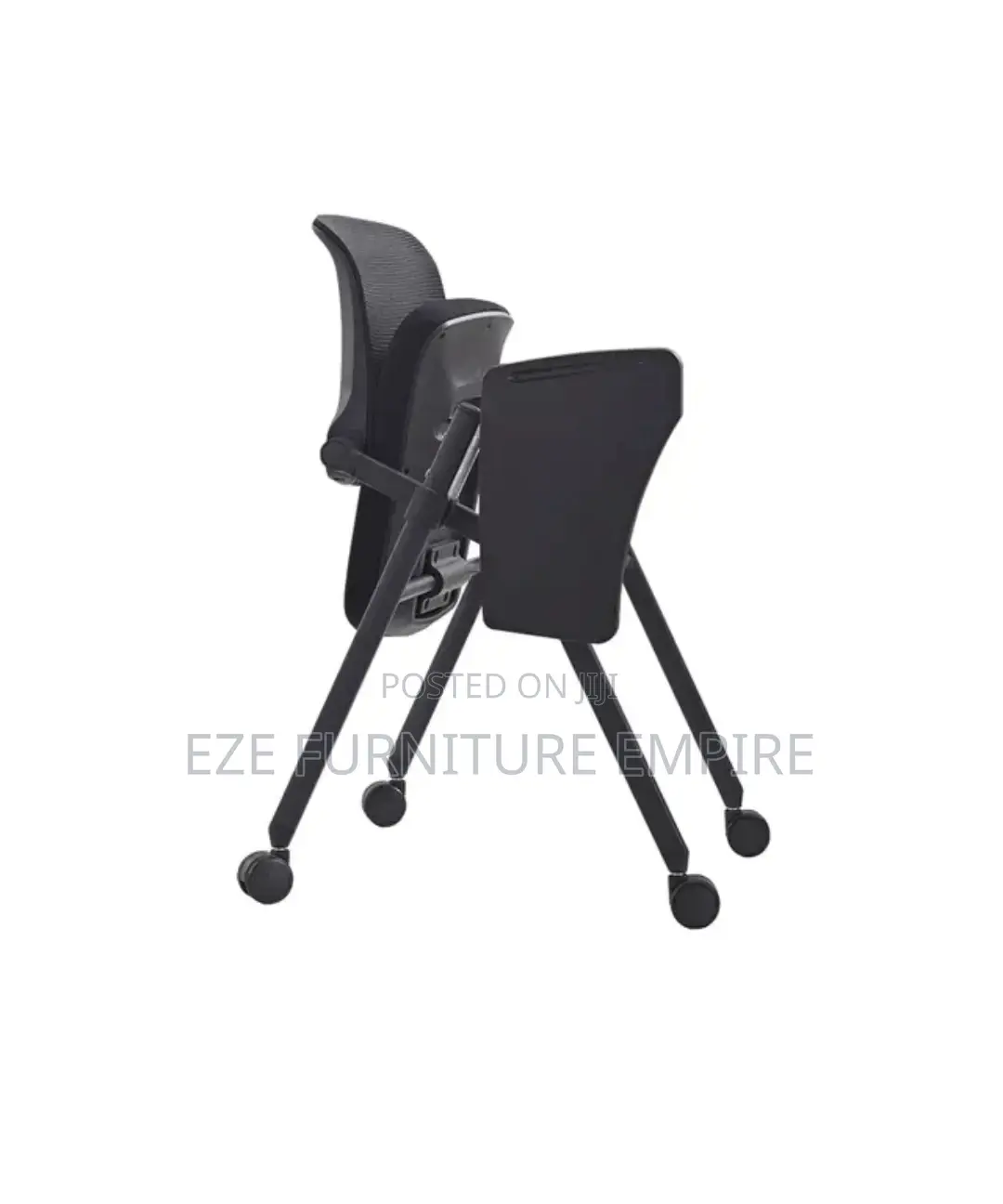Swivel Folding Training Chair With Writing Pad, Cup Holder