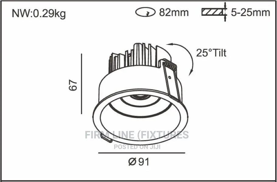 Adjustable Deep Recessed Led Down Light
