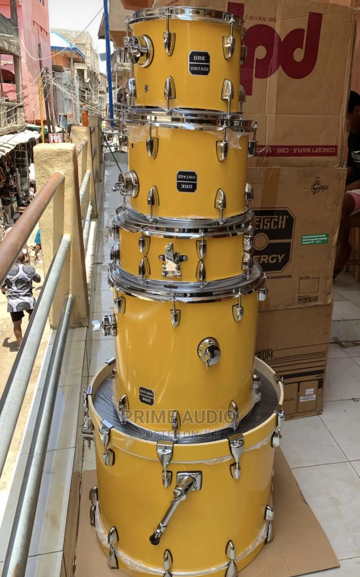 Original Ork Drums 5 Sets With Complete Drum Kits