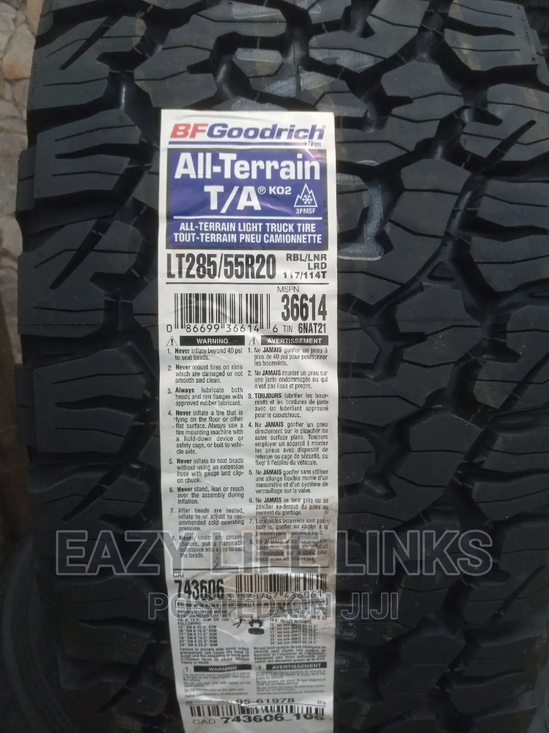 285/55r20lt Bfgoodrich Tires