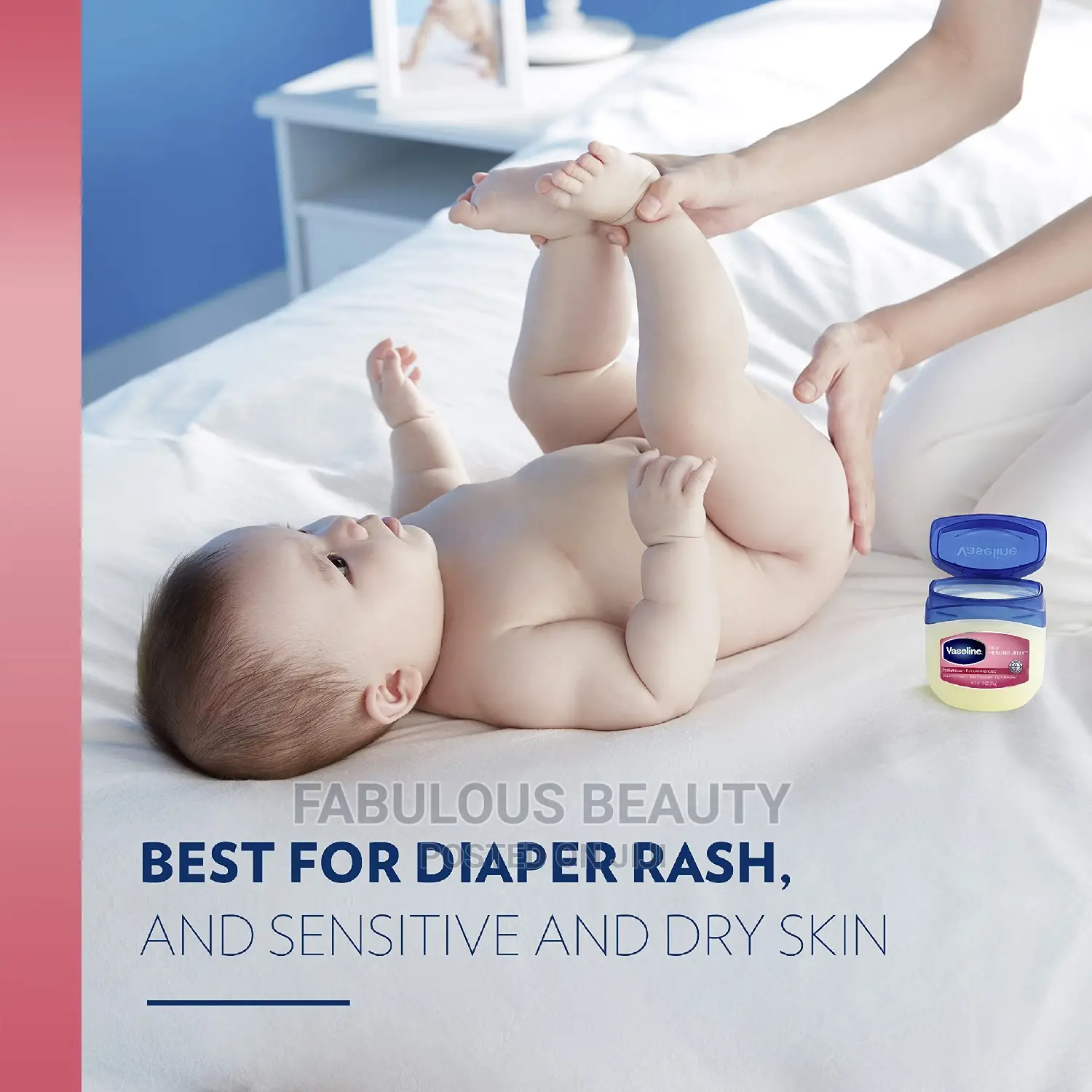 Vaseline 100% Pure Petroleum Jelly, Baby 13 Oz. Made in USA.