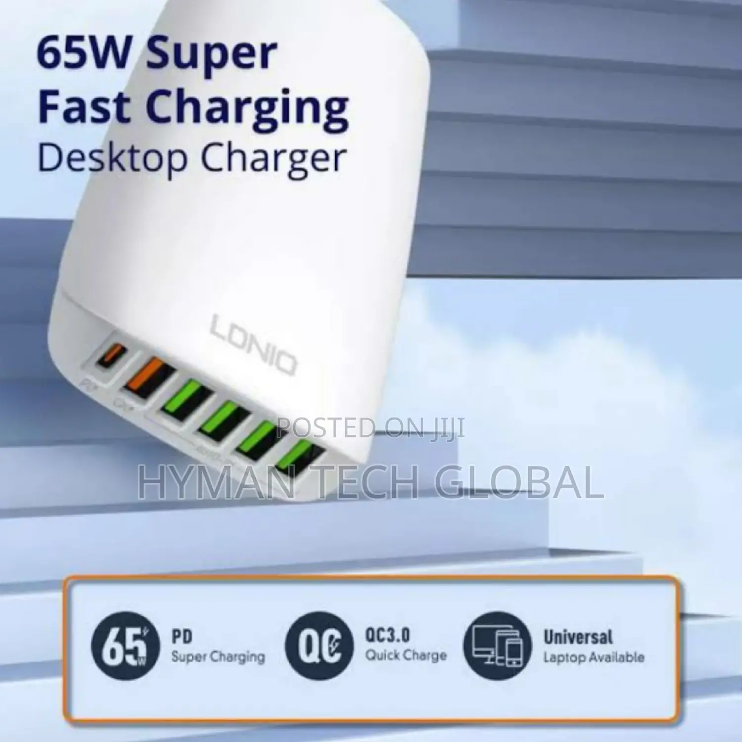 LDNIO A6573c 6 Ports Desktop Charger – 65w