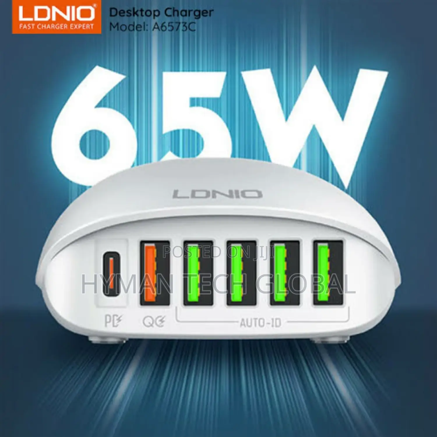 LDNIO A6573c 6 Ports Desktop Charger – 65w