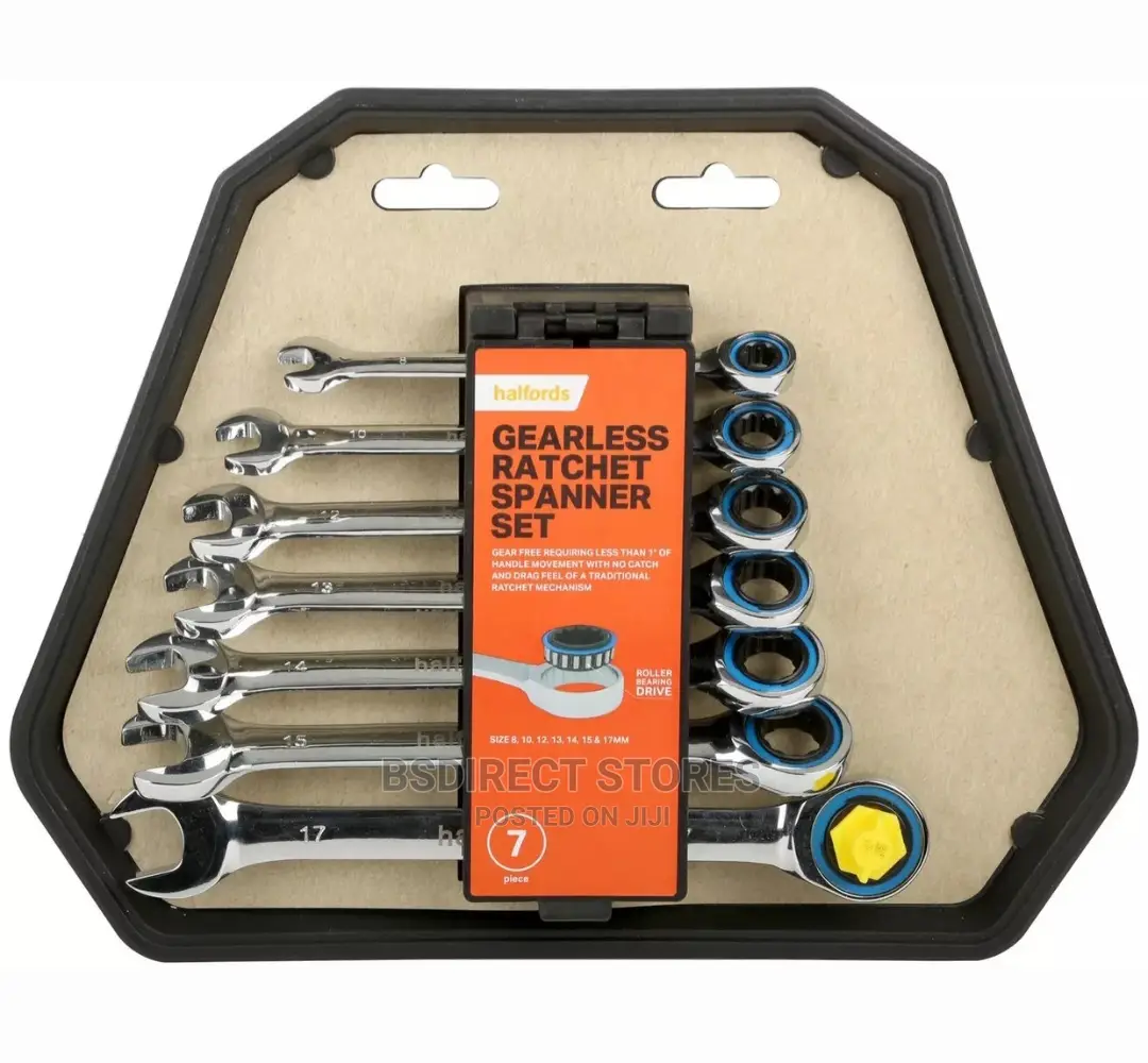 Halfords 7 Piece Gearless Ratchet Spanner Set