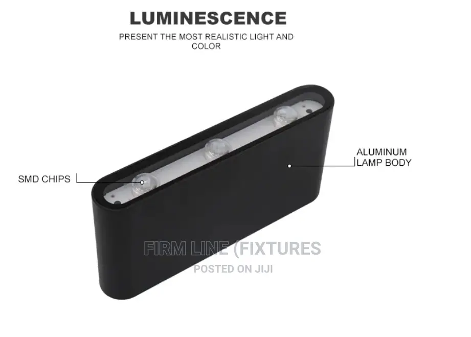 6W 3LED Up/Down Slim Outdoor Waterproof Wall Light