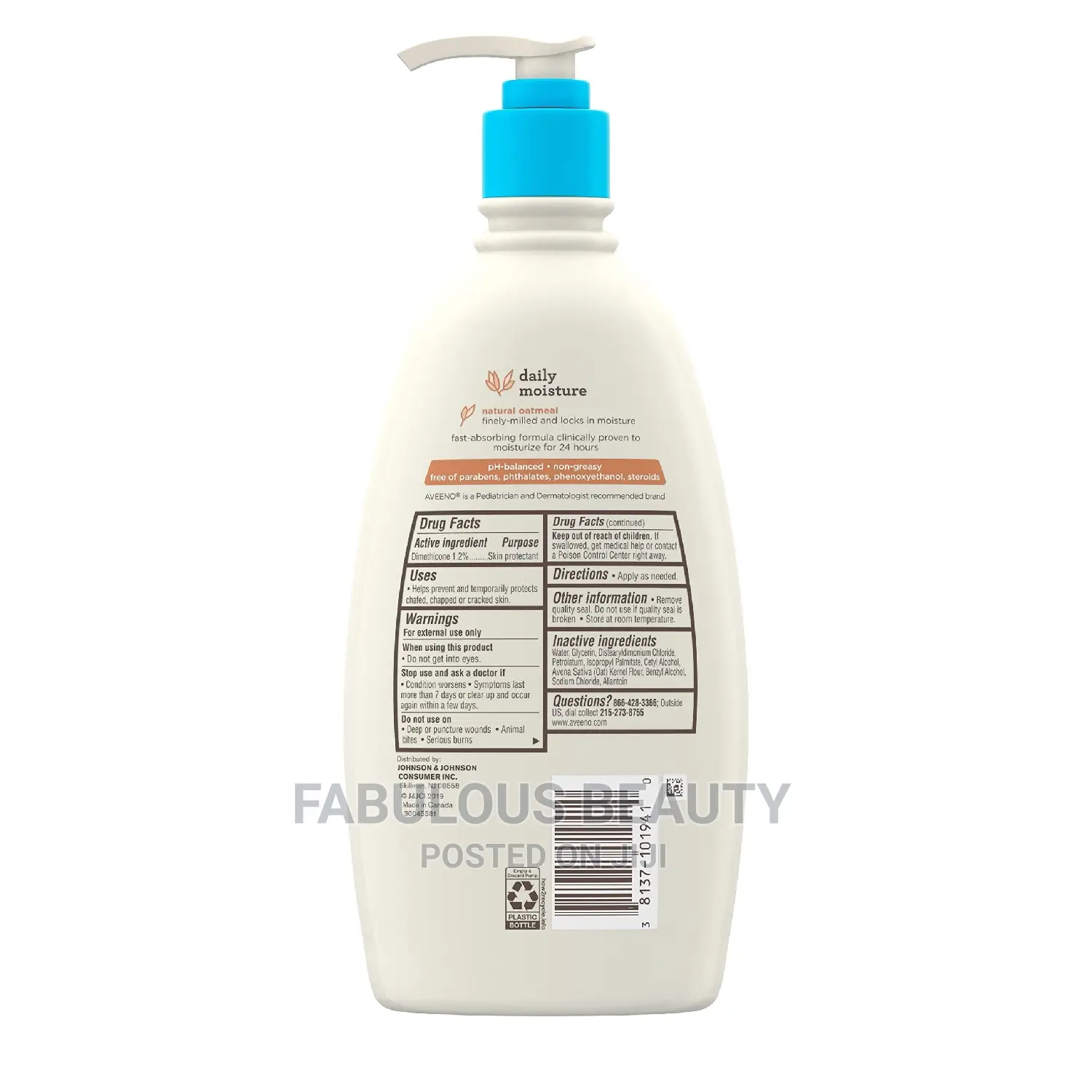 Aveeno Baby Daily Moisture Moisturizing Lotion 532mls.