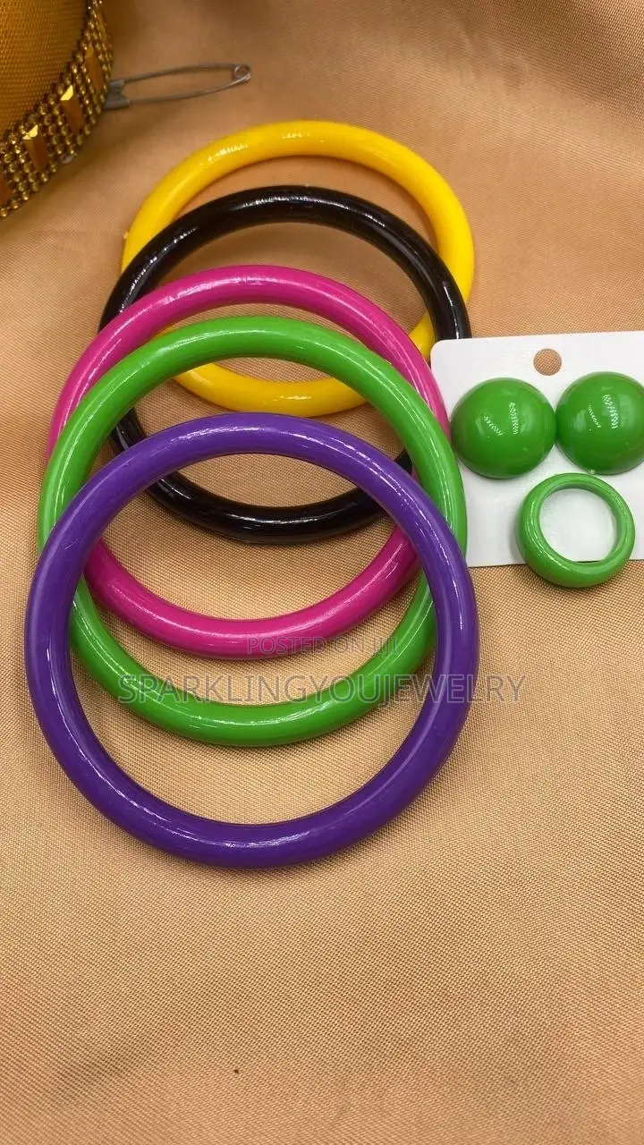 Fashion Bangles and Ring Plus Earring