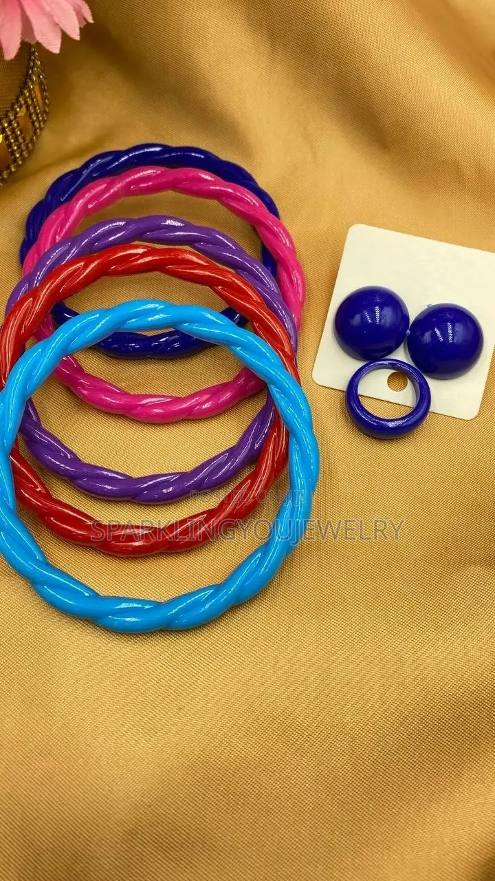 Fashion Bangles and Ring Plus Earring