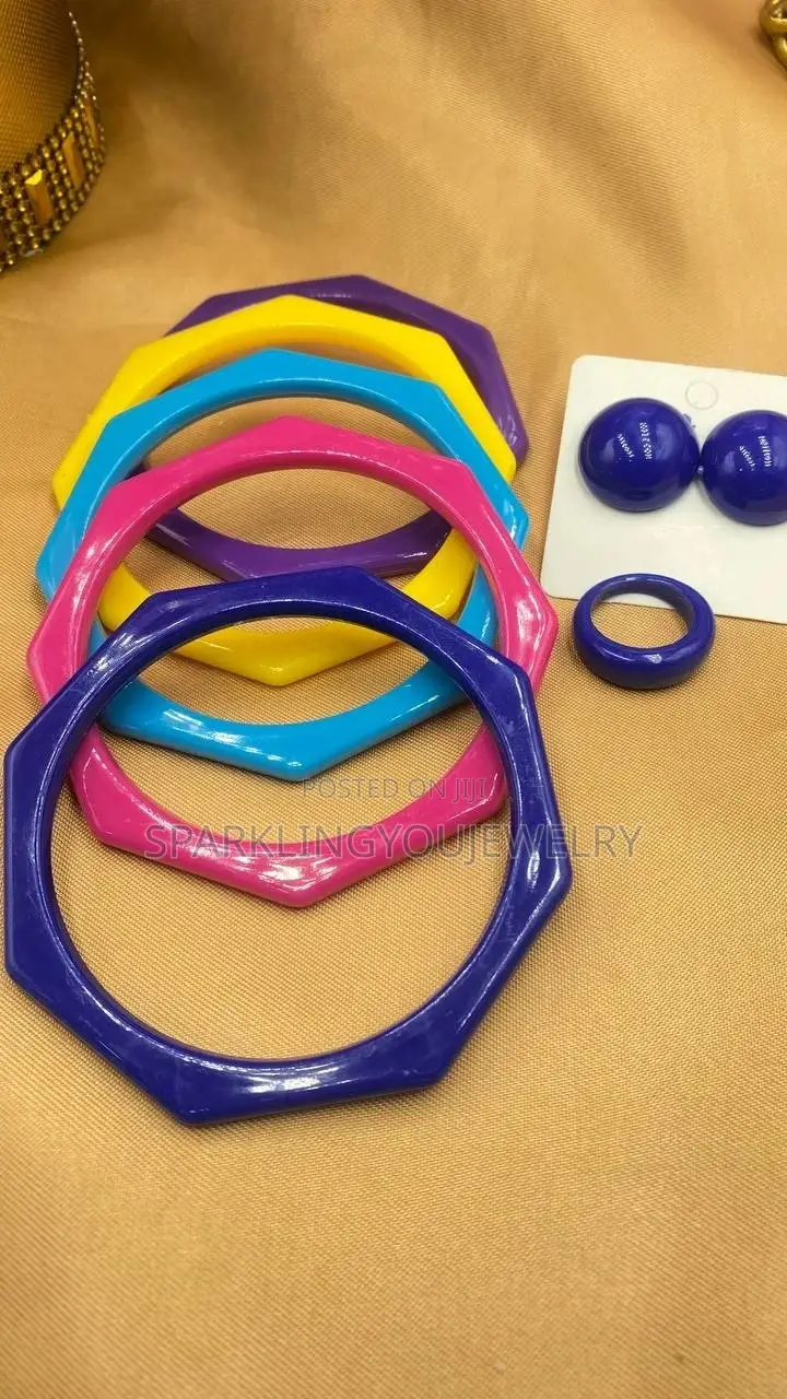 Fashion Bangles and Ring Plus Earring