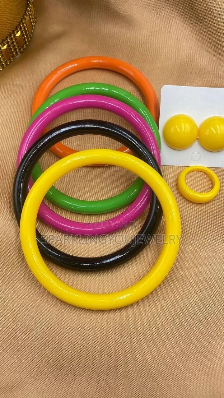 Fashion Bangles and Ring Plus Earring