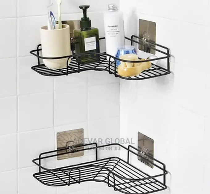 Bathroom Toilet Corner Iron Shelf Rack - 1pcs