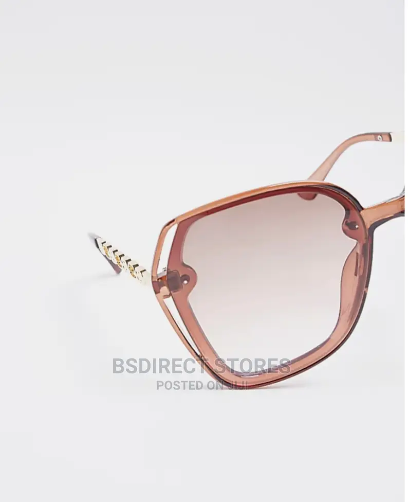 River Island Brown Oversized Round Women's Sunglasses